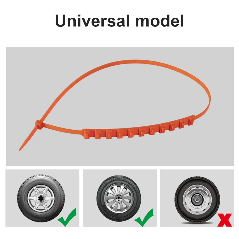 10Pcs Winter Car Snow Chain Anti-Slip Emergency Anti-Skid Tire Chains Nylon Car Winter Tyres Wheels Snow Chains Auto Accessories
