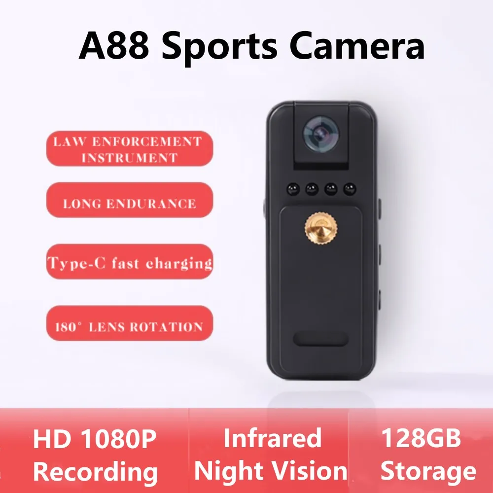 

Экшн-камера W18 HD 1080P, видеорегистратор, мини-видеокамера с клипсой на корпусе, мотоциклетный видеорегистратор с ночным видением, Спортивная карманная DV-камера