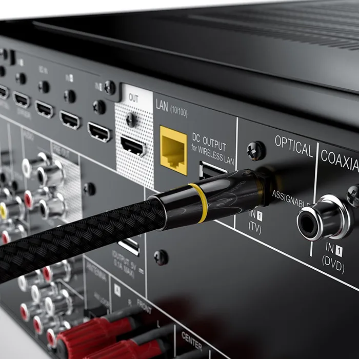 Digital Optical Fiber Audio Cable for TV, Amplifiers, Soundbars & Players