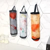 Kitchen Plastic Bag Storage BagGarbage Bag Storage Tool for Household  Shoe Covers,Woven Mesh PocketWall Mounted Removable 4