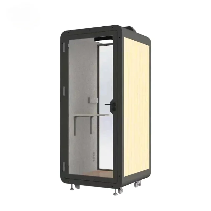 

Removable Soundproof Movable Silence Vocal Booth Private Telephone Call Pod with Ventilation System Office Phone Booth