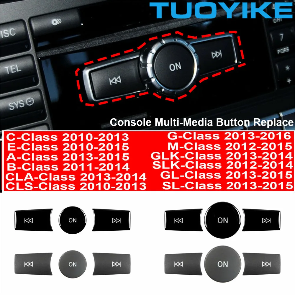Anello Copri Manopola Volume In Alluminio Rosso Per Mercedes Classe A B C E S CLA GLA GLK ML GL - 2