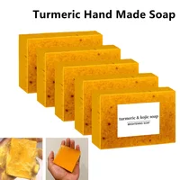 1/2/3/5 pièces de savon artisanal au curcuma 100g, savon au citron et à l'acide kojique, savon pour la douche et le visage, soin du corps 1