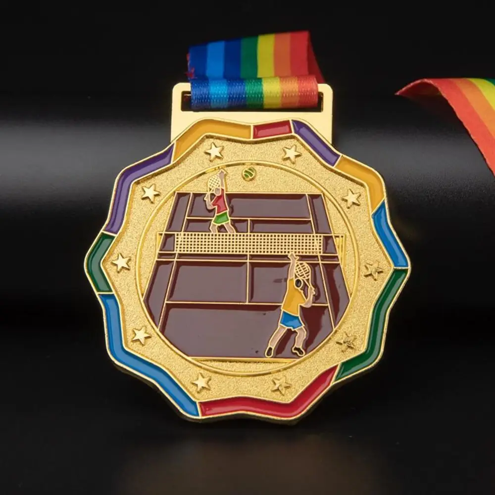 1pc Metal Gold Award Medals Winner Reward Badge Competitions Prizes Encourage Badge Games Souvenir Sport Competition Supplies