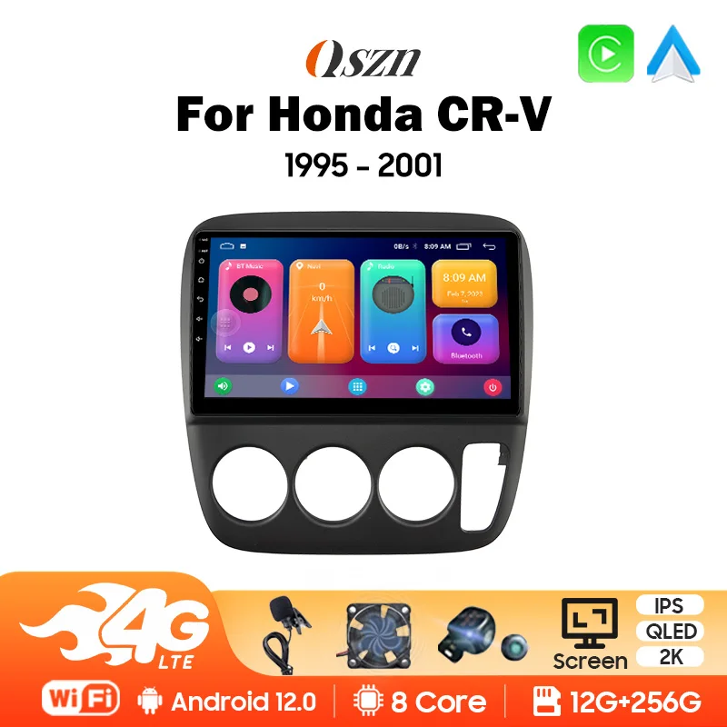 

QSZN Car Radio Multimedia Video Player For Honda CR-V 1995-2001 RHD-LHD 2 din Android 12 GPS Navigation 4G Carplay Head unit