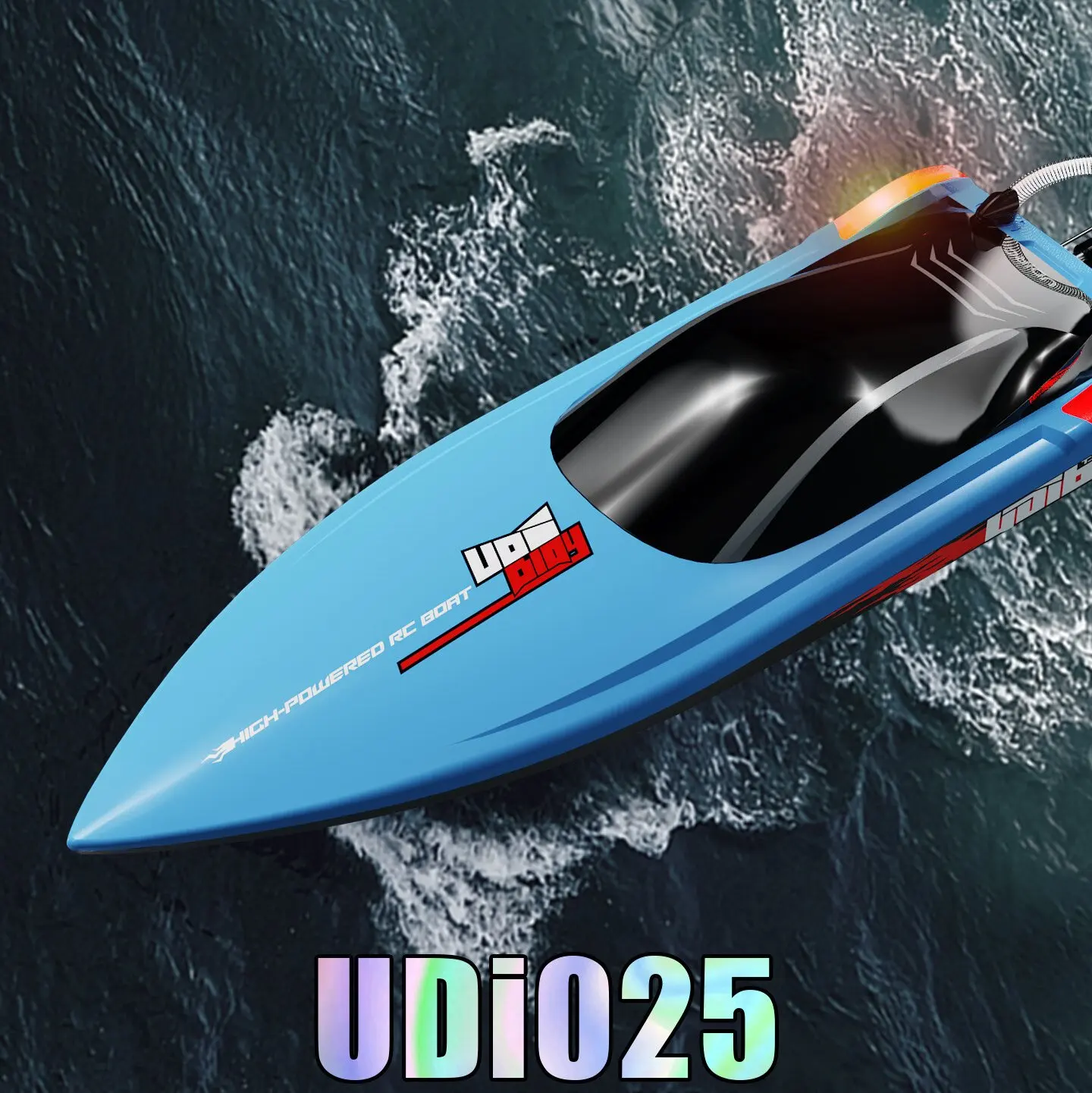 Bateau RC UDI025 Blanc 2.4GHz Rapide 30km/h Jouet Télécommandé