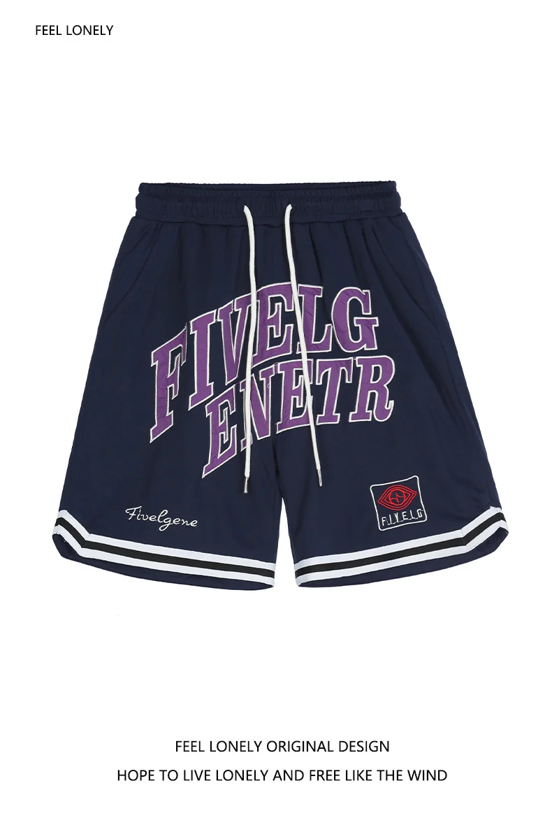 2023 Summer Fashion Brand Power Print Shorts Men's And Women's Casual High Street Loose Sports Basketball Shorts