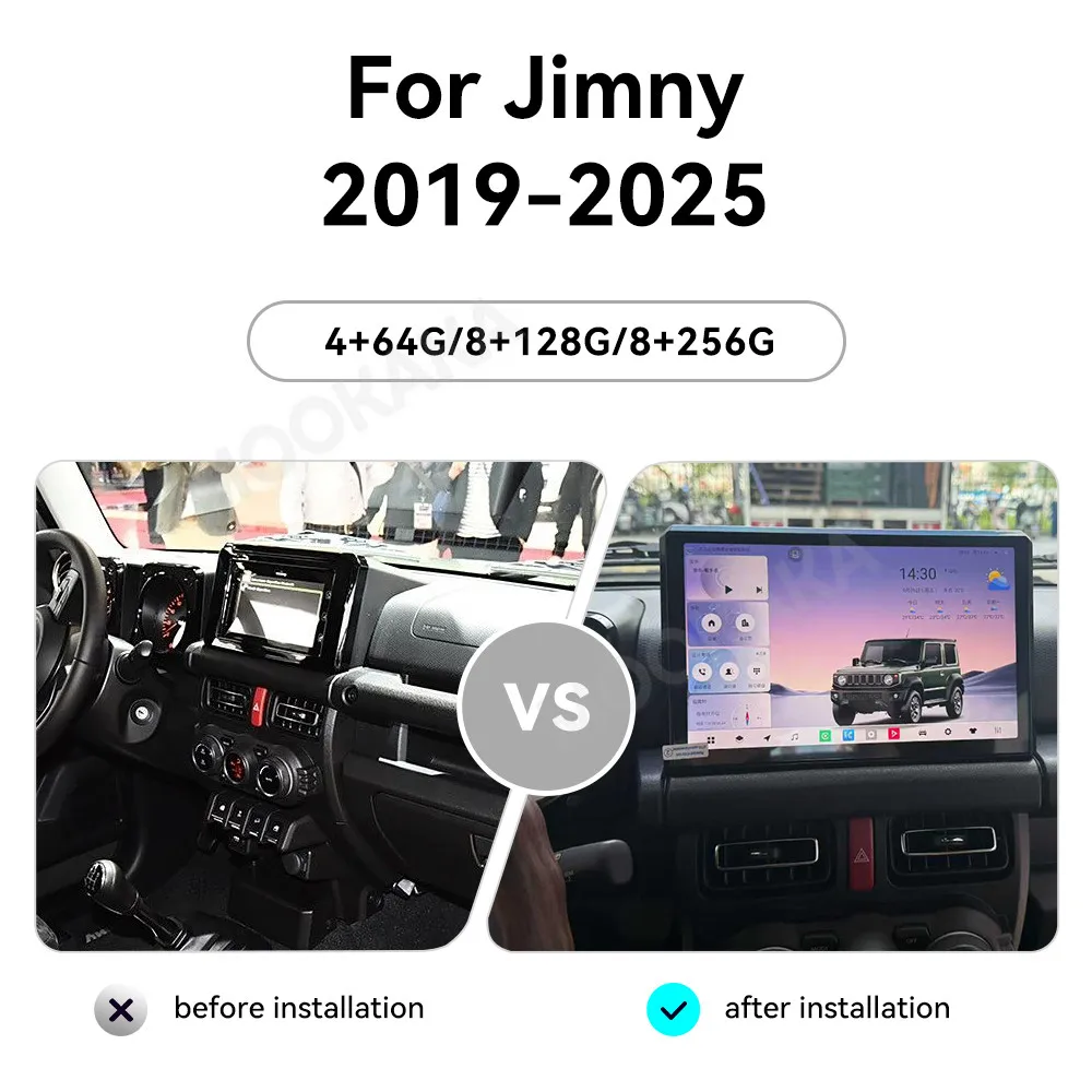 Navigatore GPS Android 14 per Suzuki Jimny 2019-2025, Radio Multimediale Stereo con Registratore DSP, Unità Principale con Schermo Touch da 11,5 Pollici - Image 3