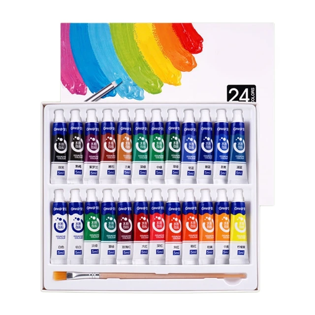 Gouache Paint Set High Quality Artist Painting Professional Washable  Watercolor 6/12ML Student Exam Art Supplies - AliExpress