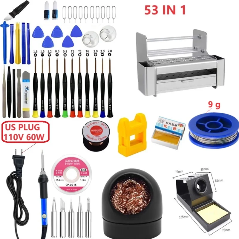 

53/40/28 in 1 Mobile Phone Repair Tools soldering iron Hand Tool Kit Pry Bar Screen Spudger Opening Screwdriver Kit for IPhone