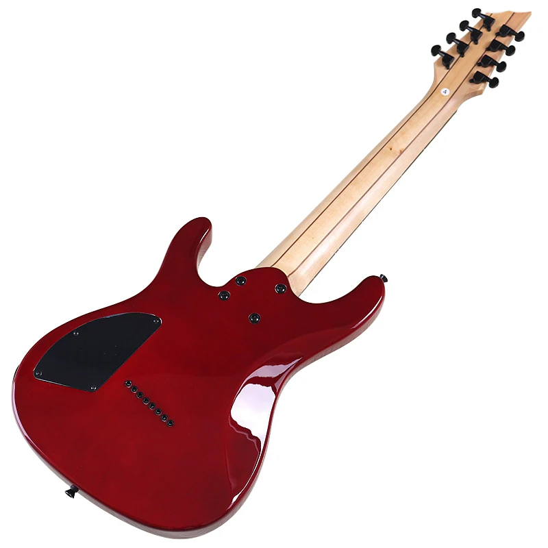 Tree Burl Top 8 String Electric Guitar Okoume Wood Body 39 Inch 7 String 24 Frets Electric Guitarra 5 Piece Of Combine Neck acoustic electric guitar,acoustic guitar,headless electric guitar,classical guitar,electric bass guitar