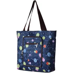 Eco - Friendly Heavy Duty Reusable Shopping Bags - Foldable, Washable, Waterproof (Blue)