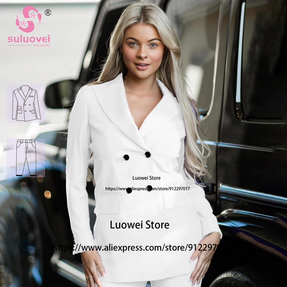 (Customized Size Color) Elegant Professional Style Suits For Women 2 Piece Pants Sets Conjuntos De Pantalones Lady Commuter Wear