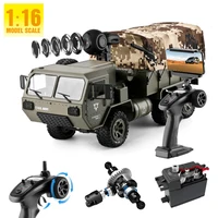Hot Sale 6 Wheel Drive 2.4G APP Radio Control 720P HD Camera Military Loadable Army Truck Climbing  Card Hobby RC Car Toy Gift 1