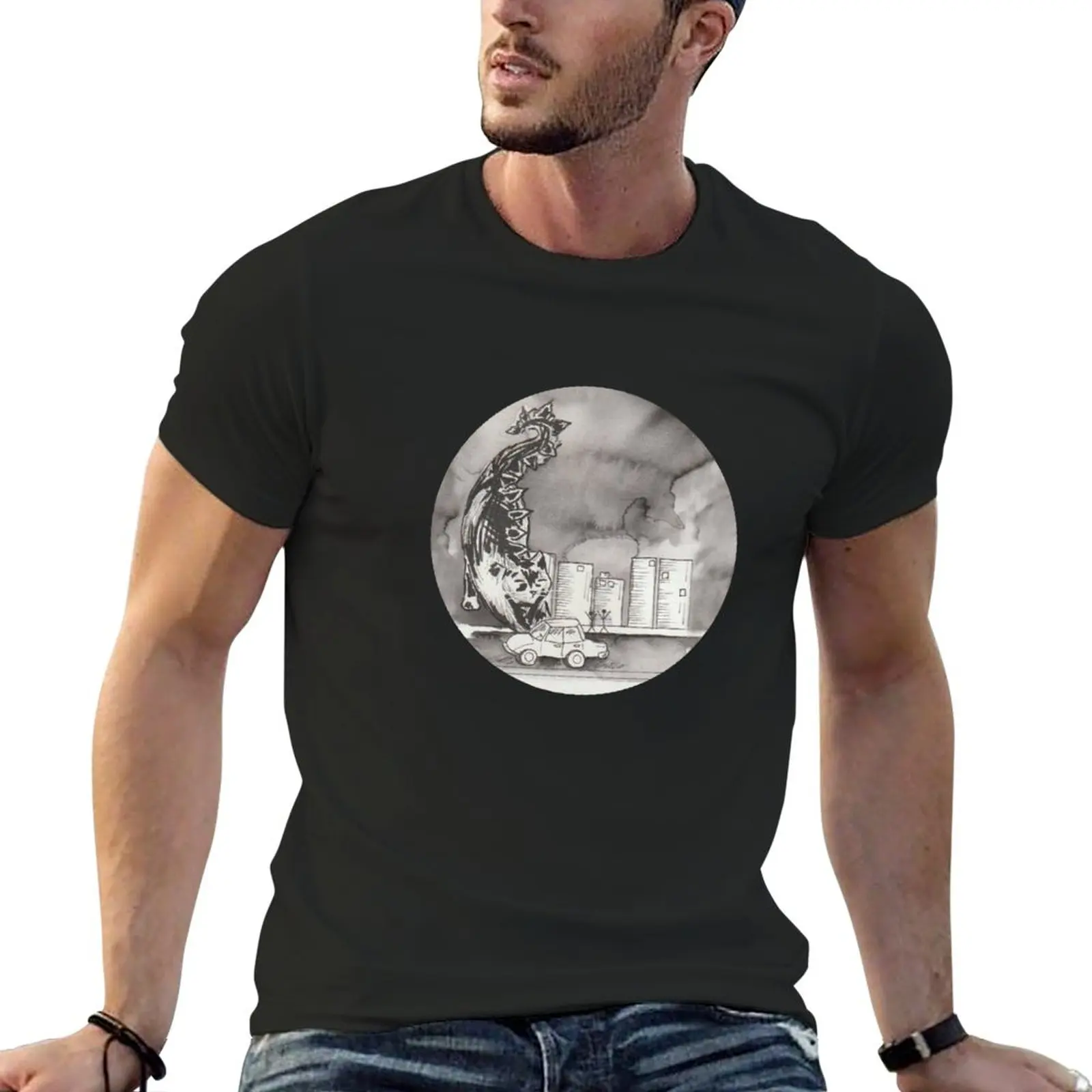 

Catzilla T-Shirt anime sublime designer t shirt men