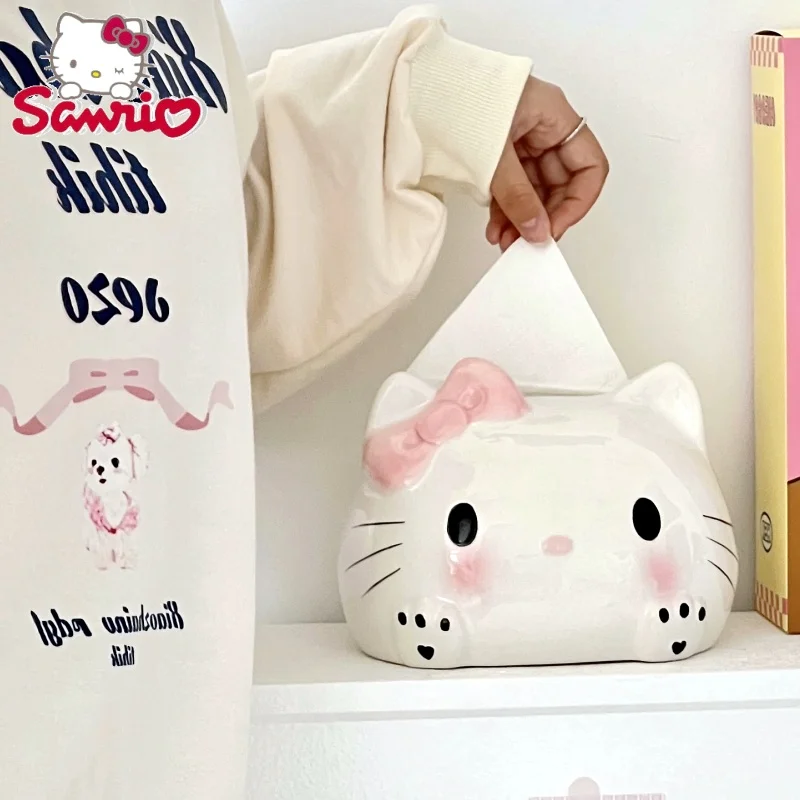 

Hellokitty креативная Рабочая коробка, керамическая бумажная коробка, гостиная, столовая, кофейный столик, кабинет, спальня, декоративные украшения