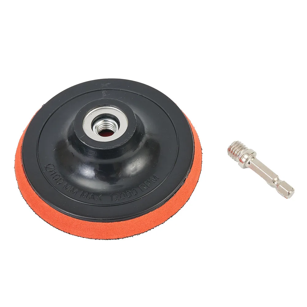 Sanding Disc 4 Inch 100mm Hook & Loop Sand Paper 60-240 Grit Backing Pad M10 Drill Adaptor 12 PCS Set