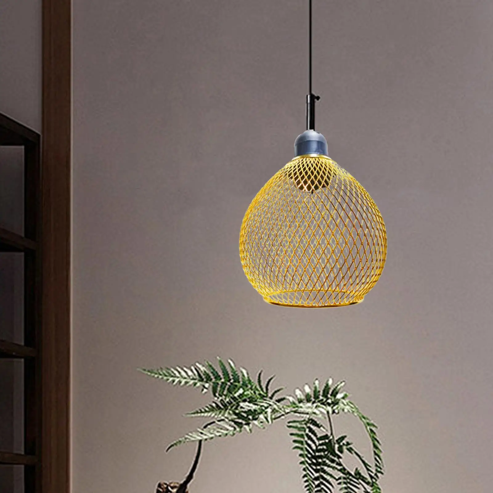 Mesh Pendant Lamp Shade Decoration Hanging Light Shade Pendant Light Cover for Hotel Dining Room Restaurant Living Room Kitchen