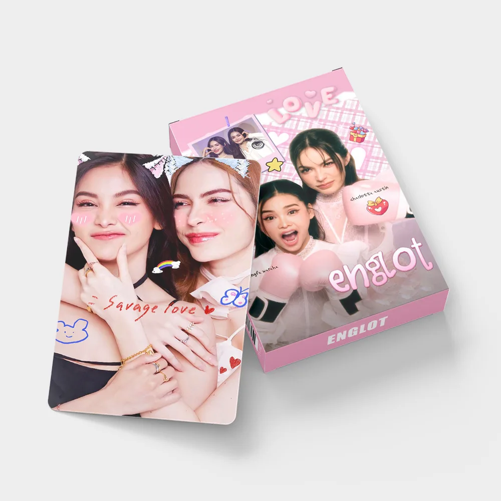 30개/세트 홀로그램 태국 미인 대회 스타 로모 카드 - 엔가 & 샬롯 아이돌 엔글롯 포토 팬 선물