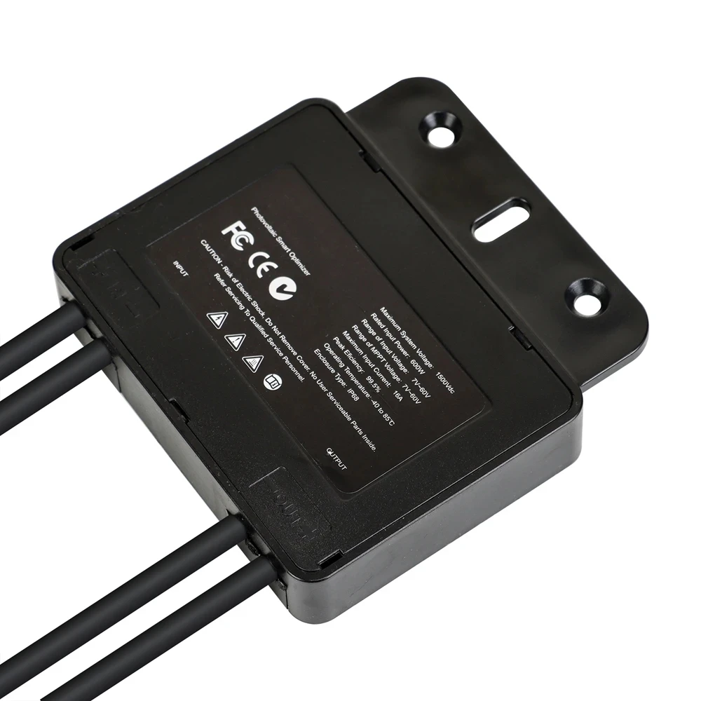 통합형 PV 전력 최적화 장치 600W 60V 입력 IP67 실시간 태양광 패널 모니터링 전압 제한 안티-핫스팟 기능