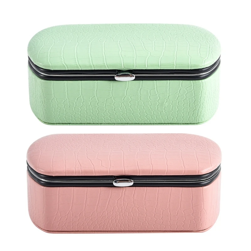 

Шикарный кожаный футляр для хранения ювелирных изделий, компактная шкатулка для драгоценностей, кожаные органайзеры для изделий,