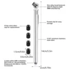 Pencil Tire Pressure Gauge Portable 2 Zinc Alloy Air Pressure Gauge 5-50PSI 0.5-3.5BAR Not Rusting Pen Tire Gauge for Cars Bikes 2