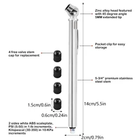 Pencil Tire Pressure Gauge Portable 2 Zinc Alloy Air Pressure Gauge 5-50PSI 0.5-3.5BAR Not Rusting Pen Tire Gauge for Cars Bikes 2