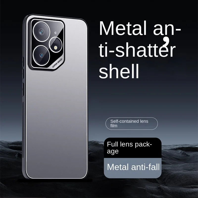 Enhanced Aluminum Alloy TPU Anti-Slip Phone Case with Integrated Soft Lens Protection