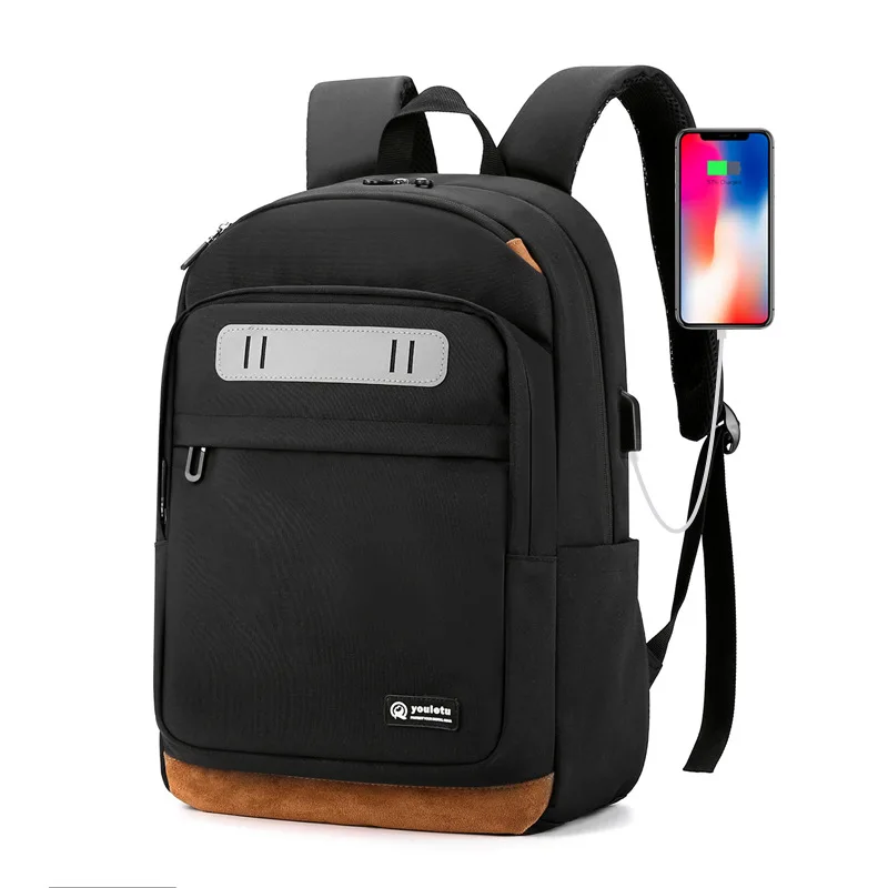 Sports USB Charging Men's Backpack Large Capacity Laptop Bag Casual School Bag For Teenager Fashion Man Travel Backpack