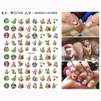 10PCS Christmas Disney Nail Art Decal Green skin monster text Mickey Nail Deco Art Decal 3D Back glue Party Green Nail slider 1