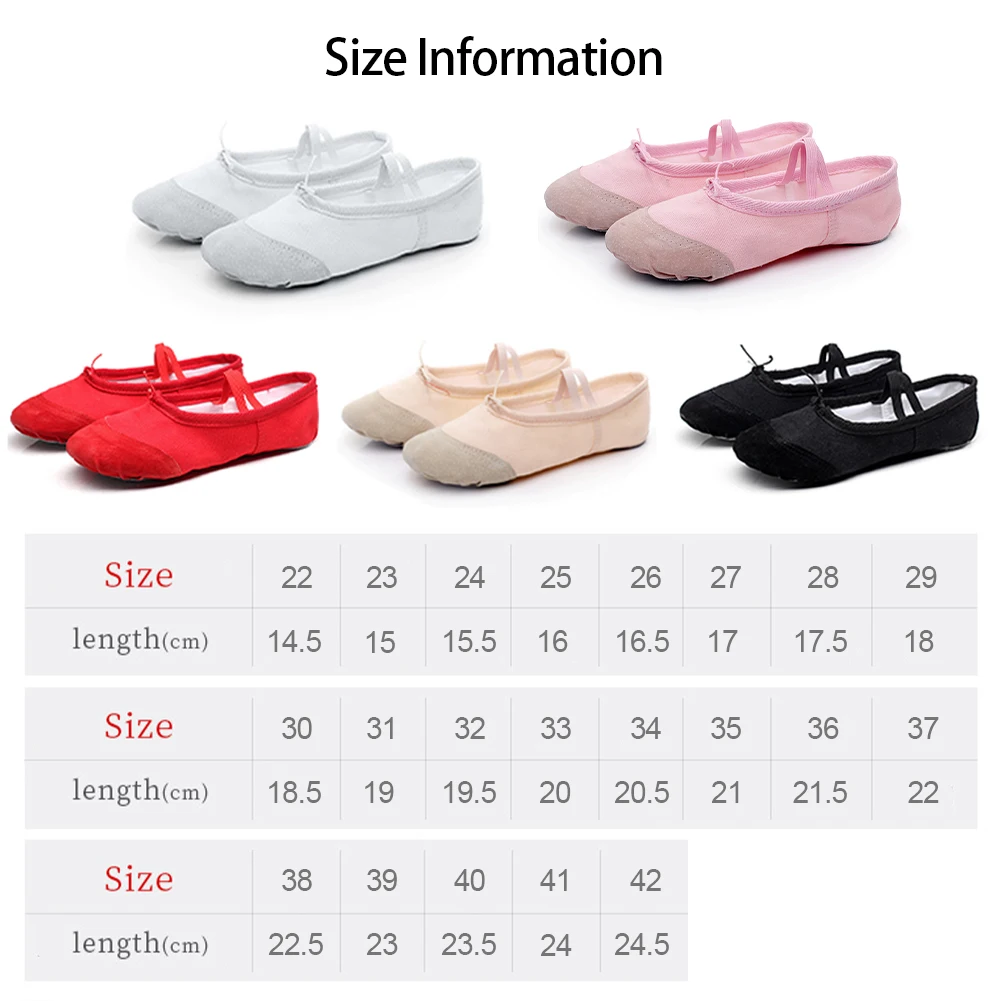 Professional Canvas Soft Sole Girls Ballet Shoes Kids Dance Slippers Ballet Dance Female Ballet Yoga Gym Dance Practice Shoes 7 Sf81b596ec04a41b09c6984e2a25c1bdeD