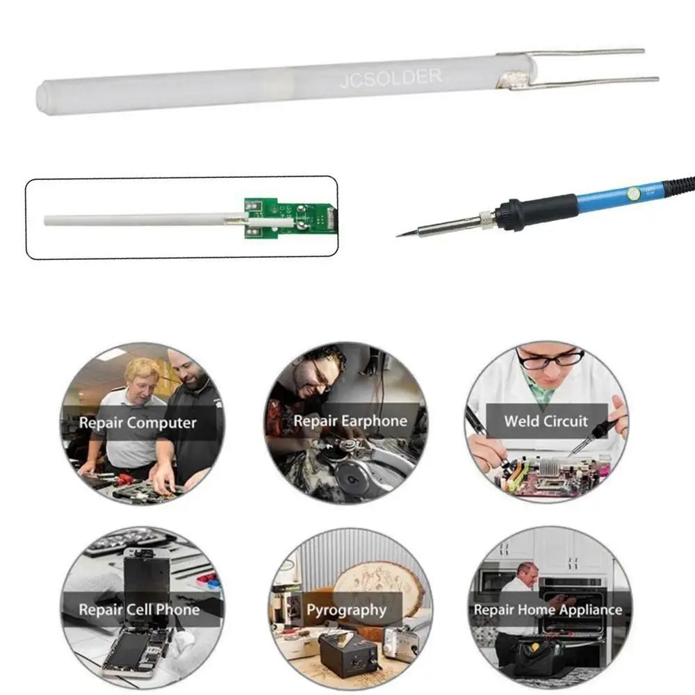 gas welding equipment 1/2pcs Electric Soldering Iron Heater Adjustable Temperature 220V60/80/100W Ceramic Internal Heating Element for 908 908S Solder best soldering iron