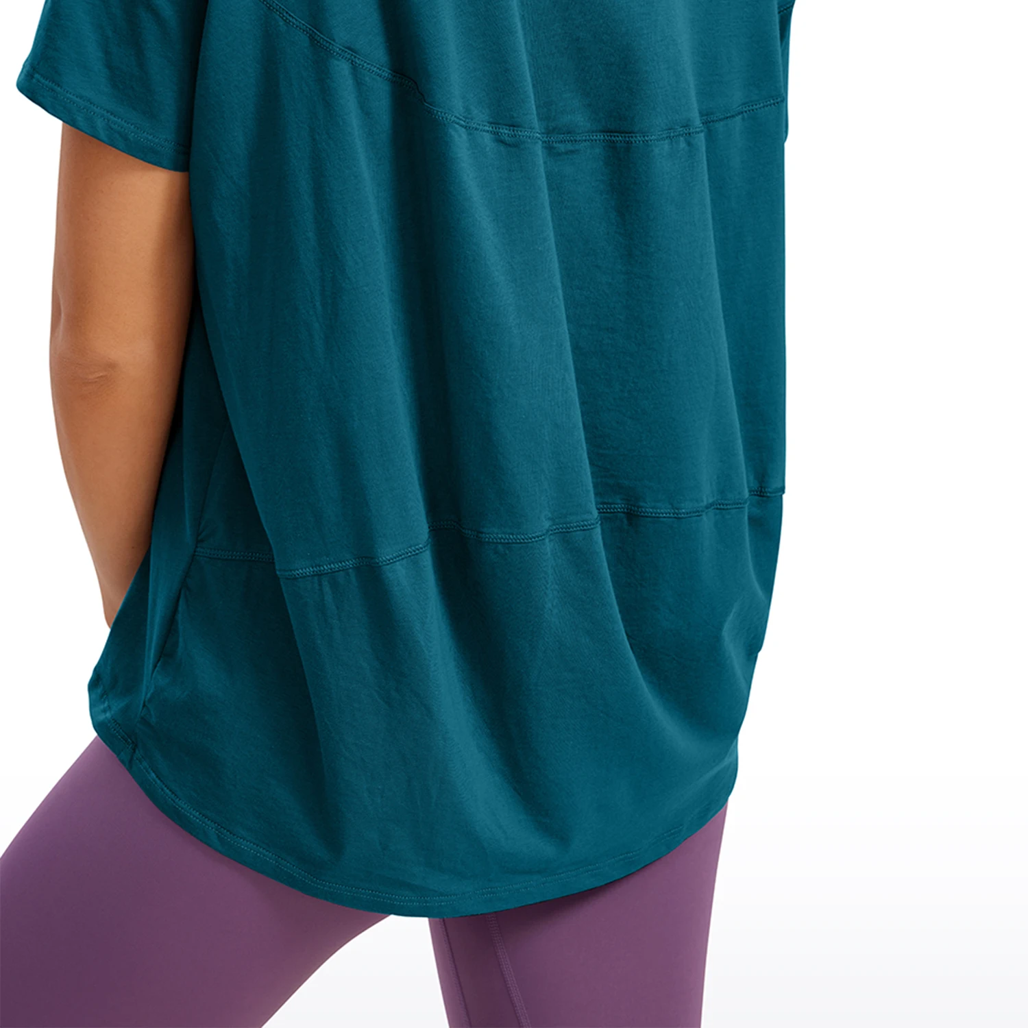 CRZ YOGA Women's Pima Cotton Short Sleeve Shirts Loose Fit Gym Workout T-Shirt Athletic Casual Tops sports t shirt yoga shirt sports shirt
