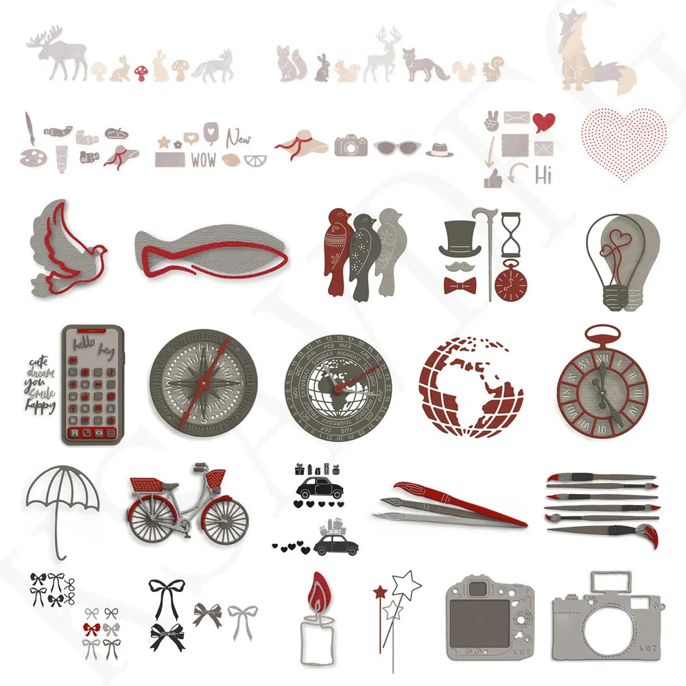 Animal-Themed Metal Cutting Dies for Card Making and Scrapbooking (29 Unique Designs)
