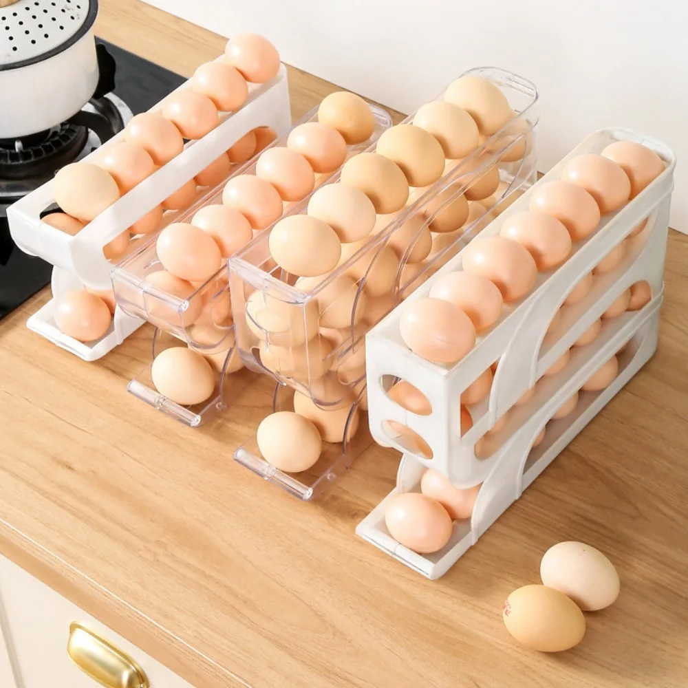 Egg Roller Automatic Egg Roller Large Capacity Household Kitchen Dedicated Egg Roller Rack Space Saving 3 Layer / 4 Layer Dispenser