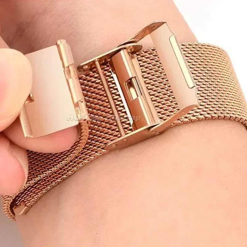 Sleek Mesh Metal Milanese Strap - Solid Stainless Steel Watch Band Replacement