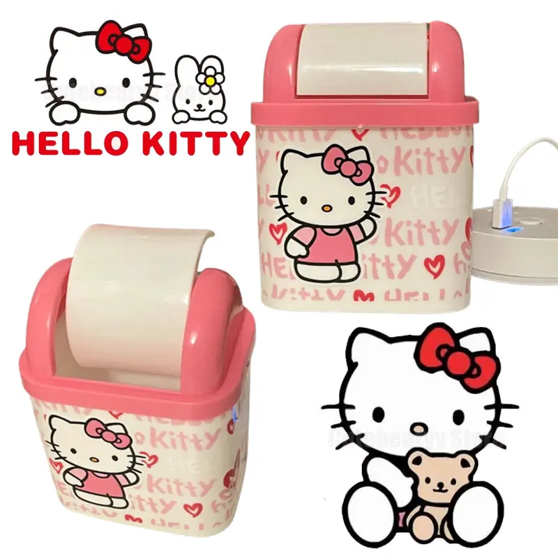 Hello-Kitty-Desktop-Bin-Trash-Can-Tube-with-Cover-Bedroom-Trash-Can