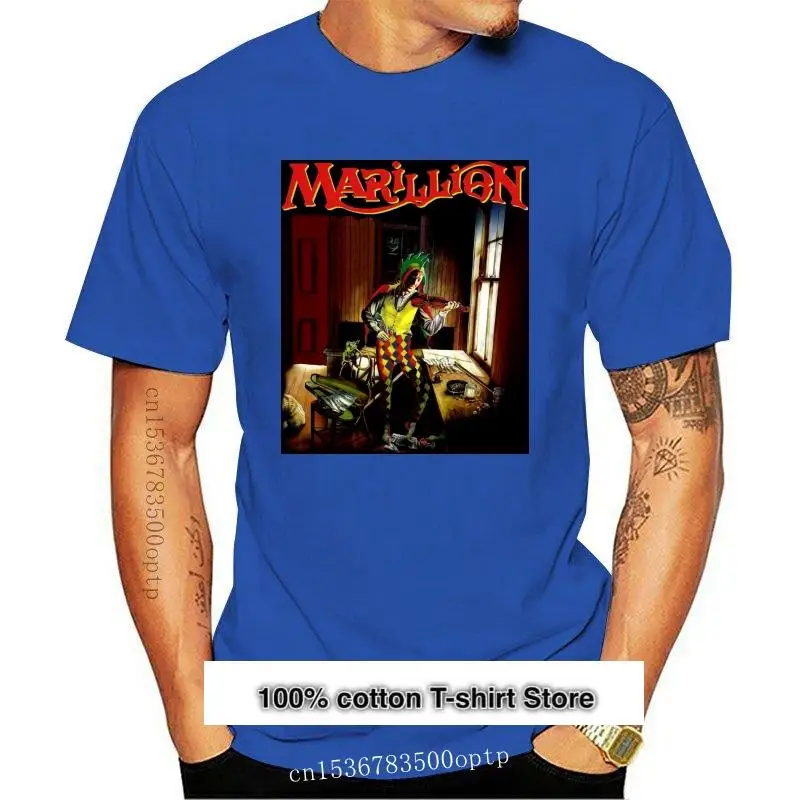 Ropa Para Hombre, Camiseta Negra De Manga Larga Corta, Deviida, Con Texto Marillion Para Un Jester