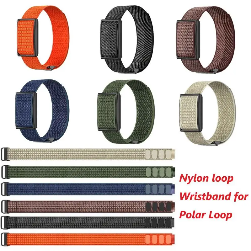 Lightweight Nylon Sport Watch Band with Adjustable Hook Loop Closure