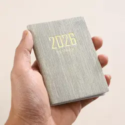 Compact English Planner: Mini Portable Daily & Weekly Schedule Journal (A7)