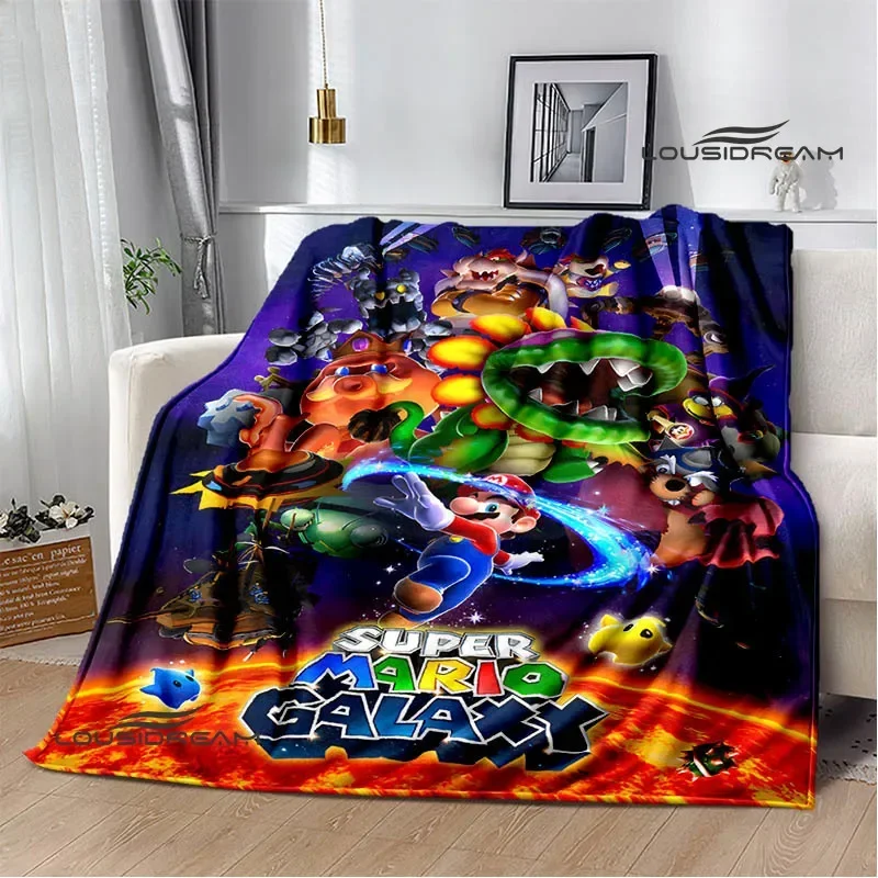 3D Cartoon Mario Bros Soft Warm Blanket
