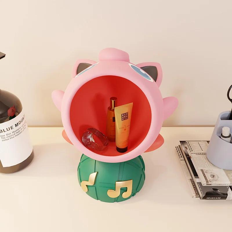 

Cartoon Anime Pokemon Kawaii Jigglypuff Storage Box Decoration Cute Pink Desktop Home Storage Box Ornament Holiday Gifts