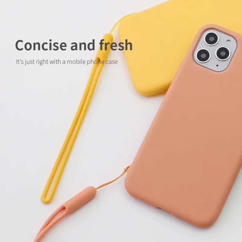 Short Silicone Wrist Strap Hand Lanyard Keychain Keycord Hanging Rope For Phone iPhone 11 Samsung Camera GoPro USB Flash Drives