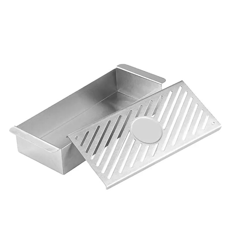 

Коптильня из нержавеющей стали для барбекю, бокс для газового гриля или угольного гриля, деревянная микросхема, аксессуары для барбекю и гриля