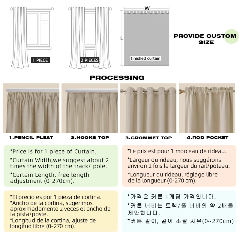 Custom Made Linen Semi-blackout Curtains For Kitchen Bedroom Solid Color Window Curtains for Living Room - Image 6