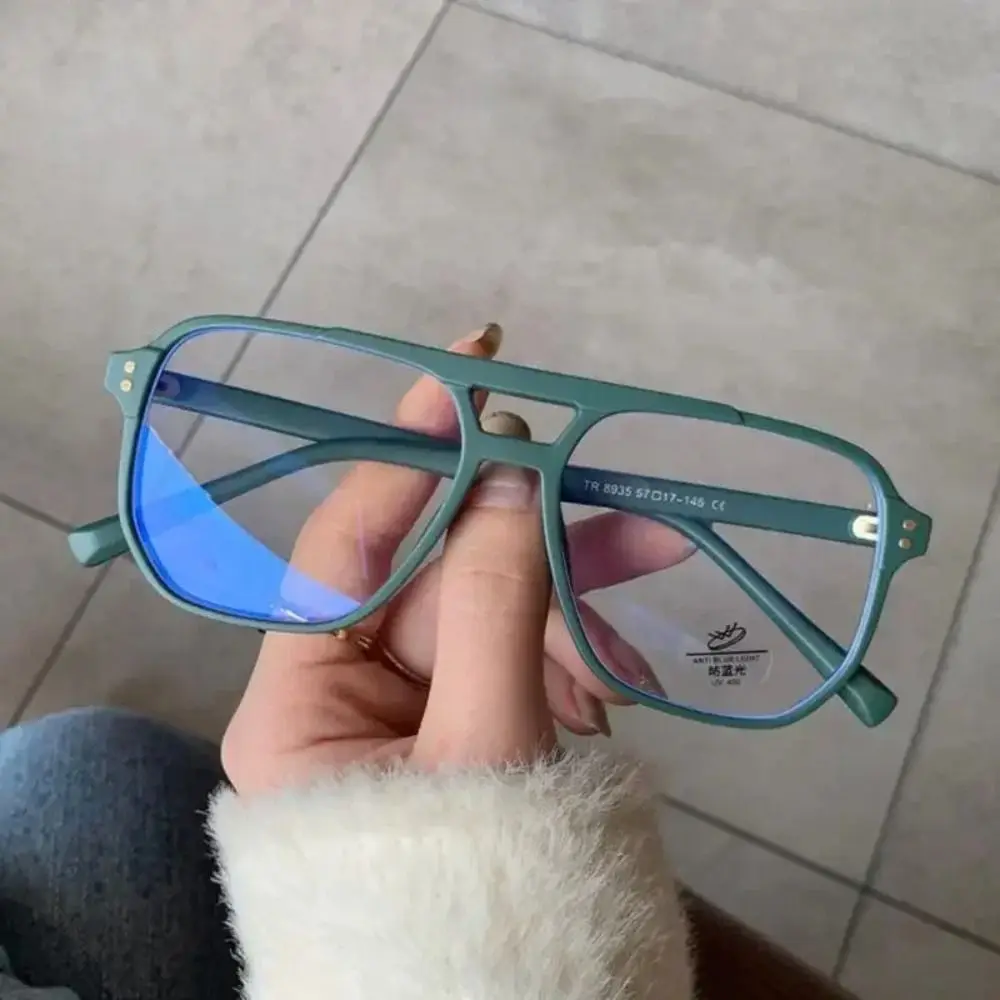 

Blue Ray Blocking Anti-Blue Light Glasses Vintage Ultralight Eye Protection Square Eyeglasses PC Frame Eyewear Men Women