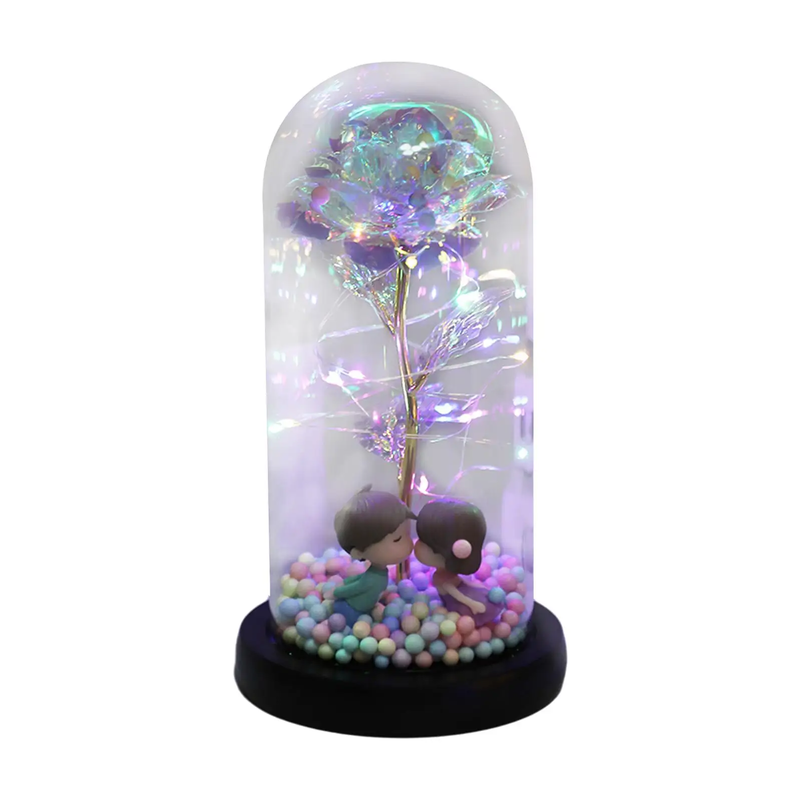 Preserved Rose Flower Romantic Love Rose for Grandma with Led Lights Valentines