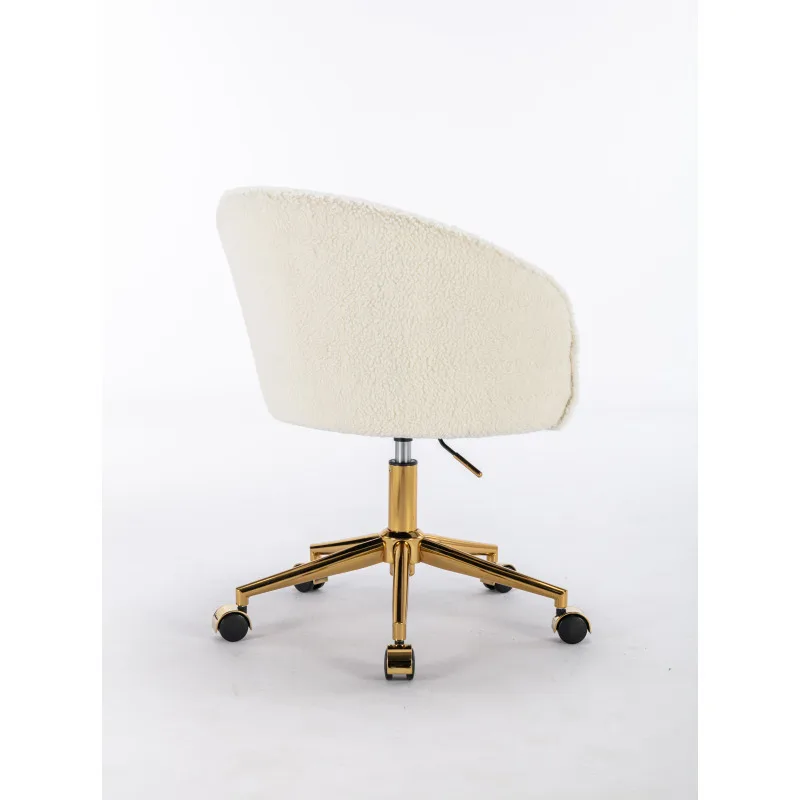 Hengming Golden Foot Office Modern Armchair  Height Adjustable  Rotary Cosmetic Chair  For Bedroom  Set Of 1 4