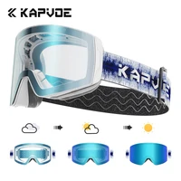Kapvoe Blue Photochromic Snow Men Magnetic Snowboard Ski Glasses Set Anti-Fog UV400 Protection Women Ski Glasses Skiing Eyewear 1