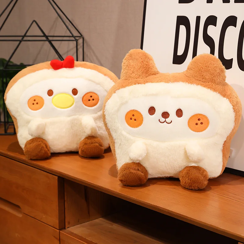 Cartoon Cute Biscuit Plush Doll with Bunny Bear Kawaii Stuffed Food Bread Plushies Throw Pillow Cushion Soft Kids Toys Gifts ginger biscuit cologne 2023